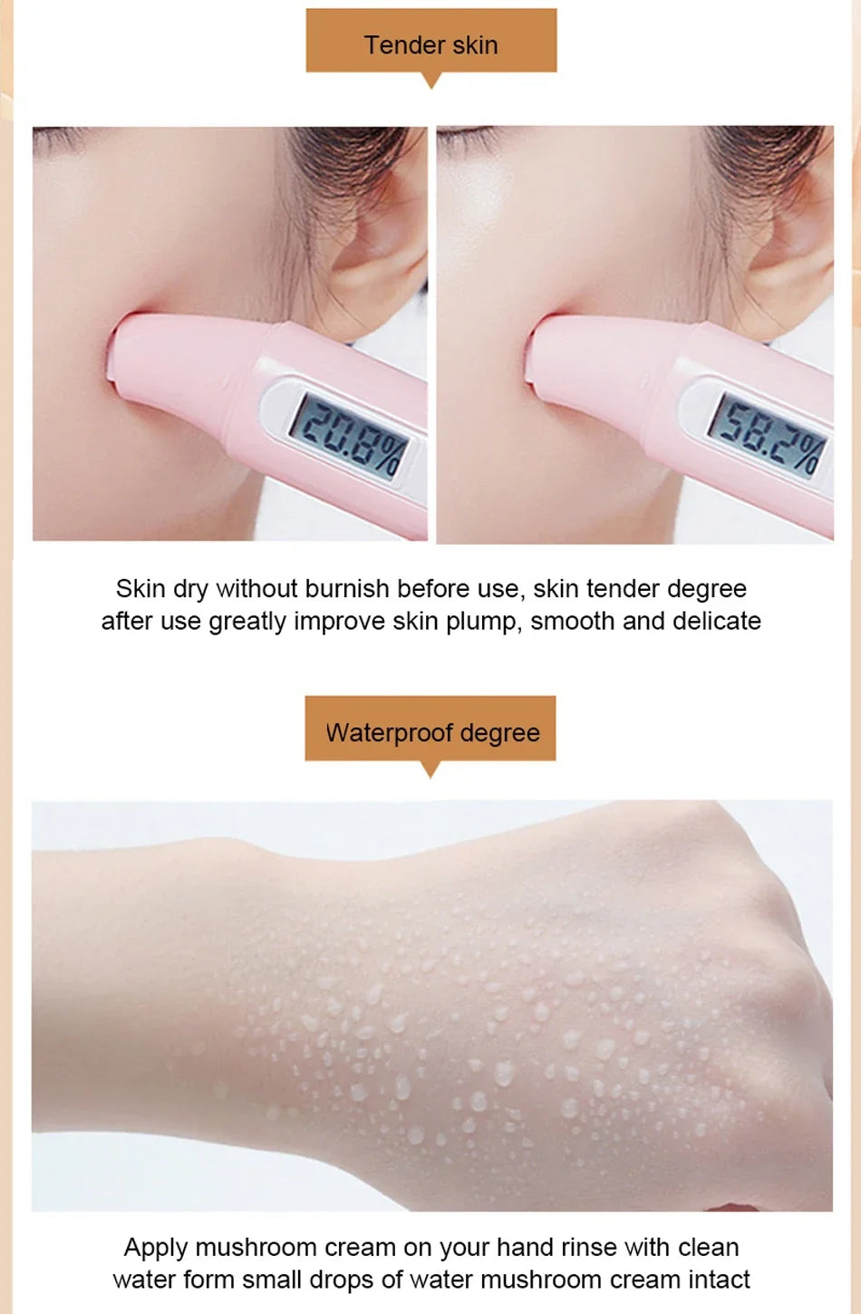 SADOER Air Cushion CC Cream con efecto hongo: base hidratante y de larga duración