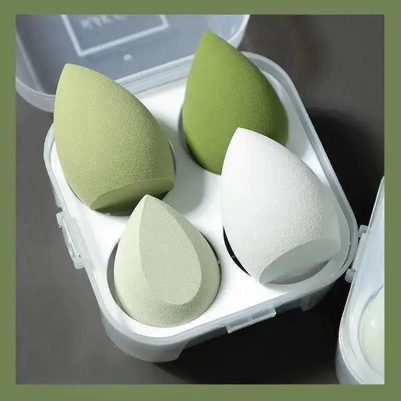 LuxuryGlow 4pcs Color Blend Beauty Sponges – Soft Latex-Free Makeup Applicator Set