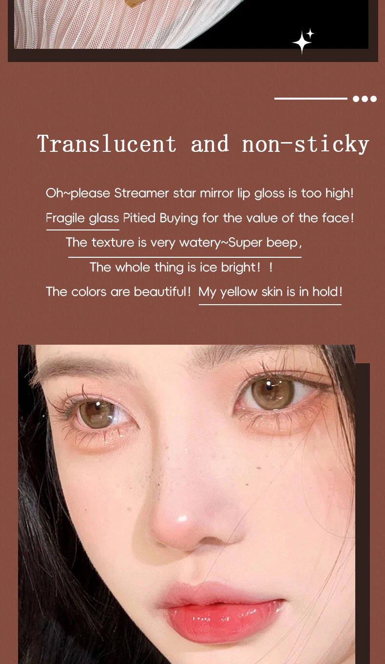 Brillo de labios MAXFINE Mirror: brillo transparente de larga duración, hidratante y resistente al agua con efecto halo.
