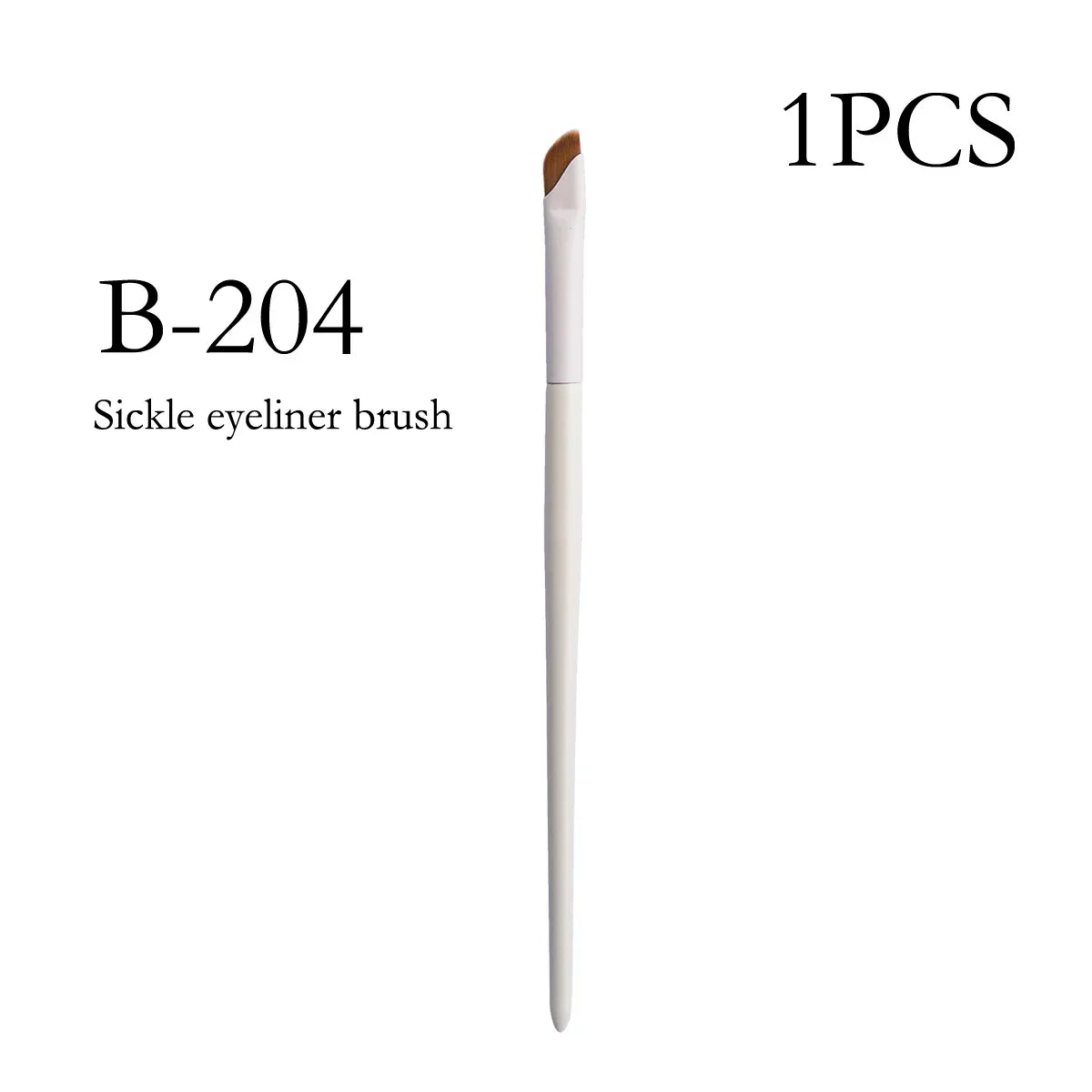 WOKO Ultra-Thin Precision Blade Eyeliner & Eyebrow Brush – White Wooden Handle