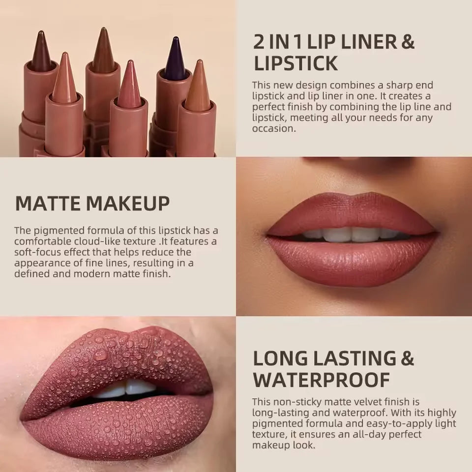Delineador de labios mate aterciopelado JUJU Dream: duradero, resistente al agua y de aplicación suave.