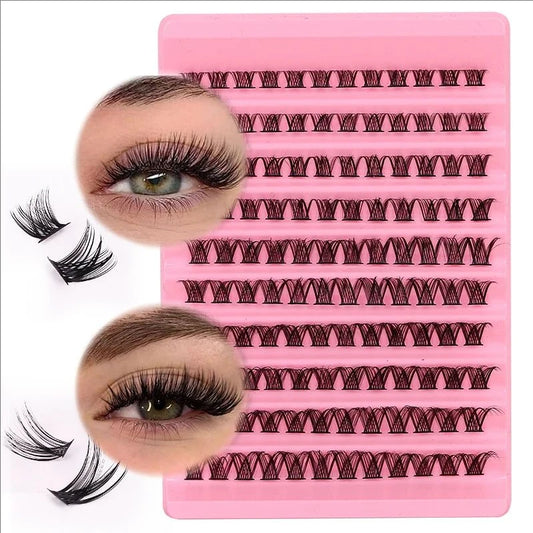 JPNPL MJ Lashes 40D DIY Eyelash Extension Set – 120pcs D Curl Faux Mink Clusters