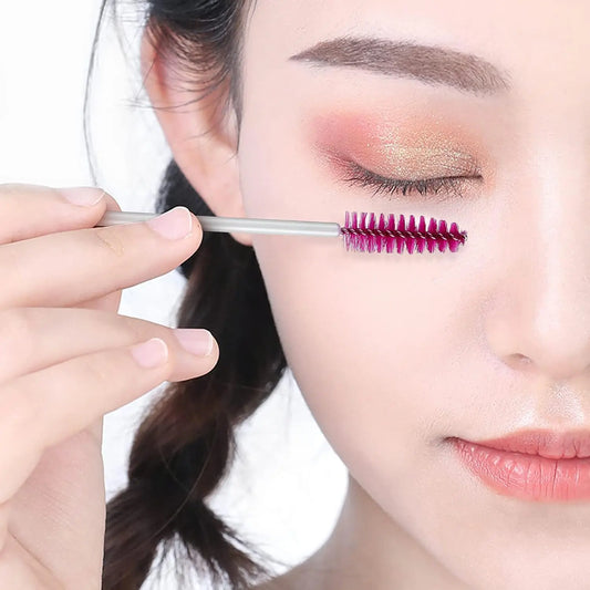 ZXZZS 50 Cepillos de Rímel Reutilizables con Tubos – Set de Cepillos para Pestañas y Cejas