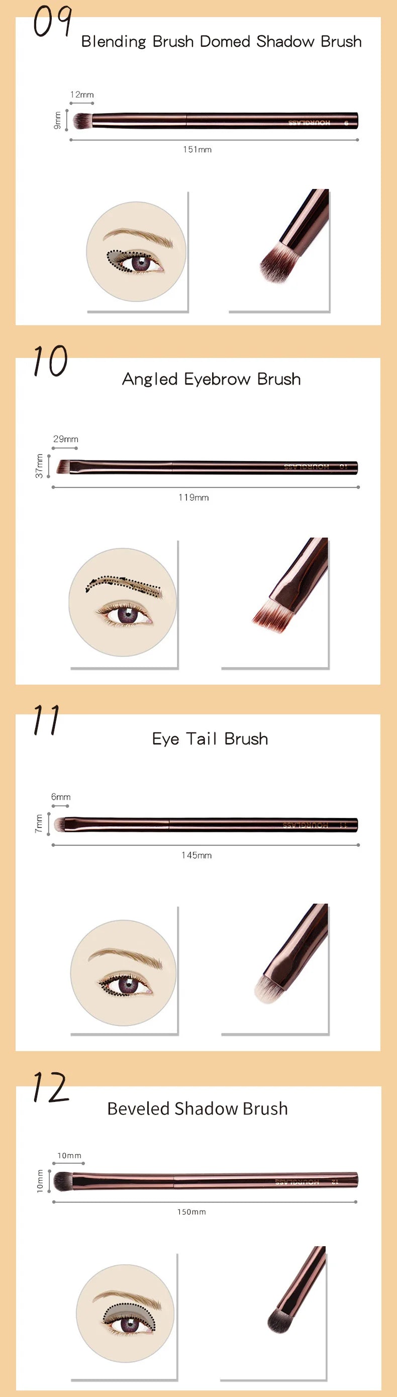 Hourglass Multi-Use Professional Makeup Brush – Powder, Foundation, Concealer, Blush, Bronzer & Eye Makeup