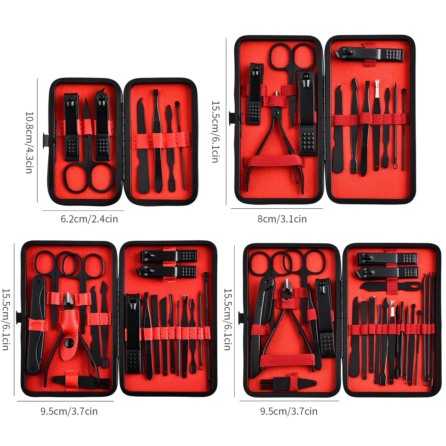 ouriner 7–24pcs Professional Nail Clippers Kit – Precision Grooming for Men & Women