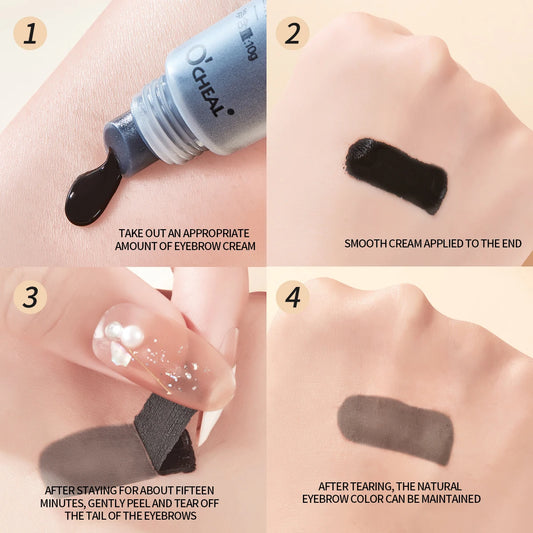 OCHEAL Waterproof Peel-Off Eyebrow Gel – Natural Tint, Long-Lasting Brow Color