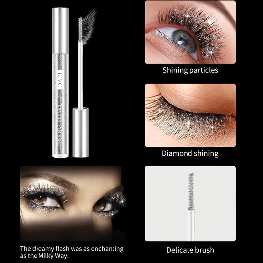 LuxuryGlow Sparkling Diamond Glitter Mascara – Waterproof, Long-Lasting Shine
