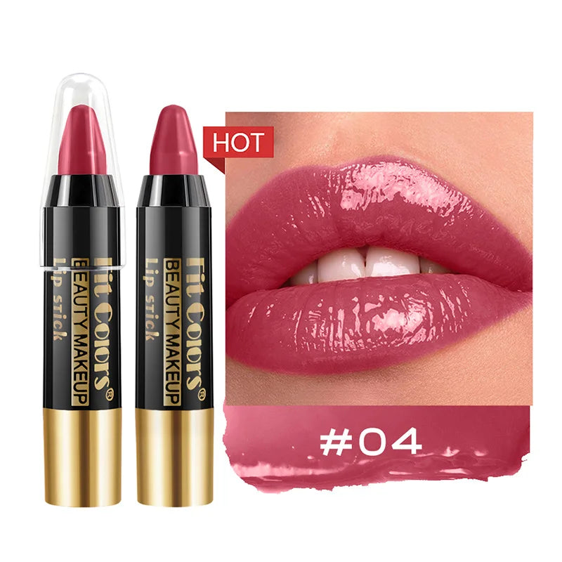 Set de lápices labiales LuxuryGLOW Fit Colors Velvet: 6 tonos, resistentes al agua e hidratantes