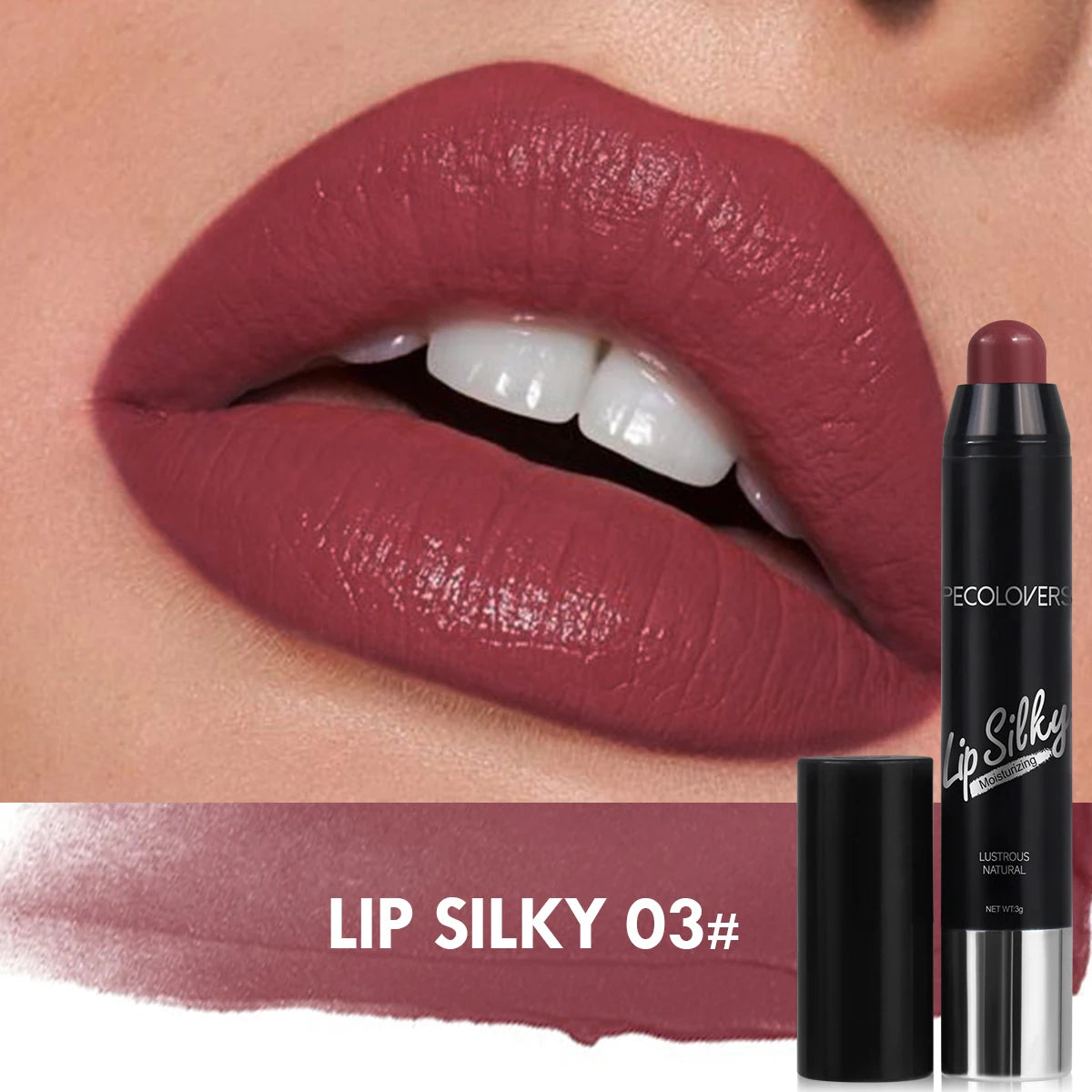 LuxuryGlow Waterproof Matte Lipstick Pencil – Long-Lasting, Non-Stick, Nude Lip Tint