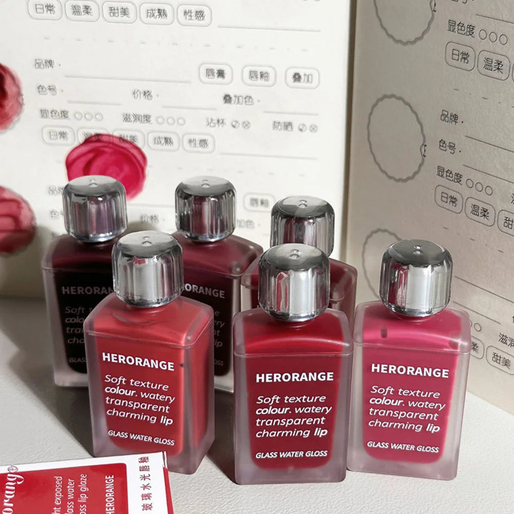 HERORANGE Mirror Lip Glaze: color de labios hidratante, no pegajoso y de alto brillo
