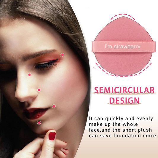 Karsyngirl 7PCS Strawberry Makeup Puff Set – Double-Sided Soft Cosmetic Sponges