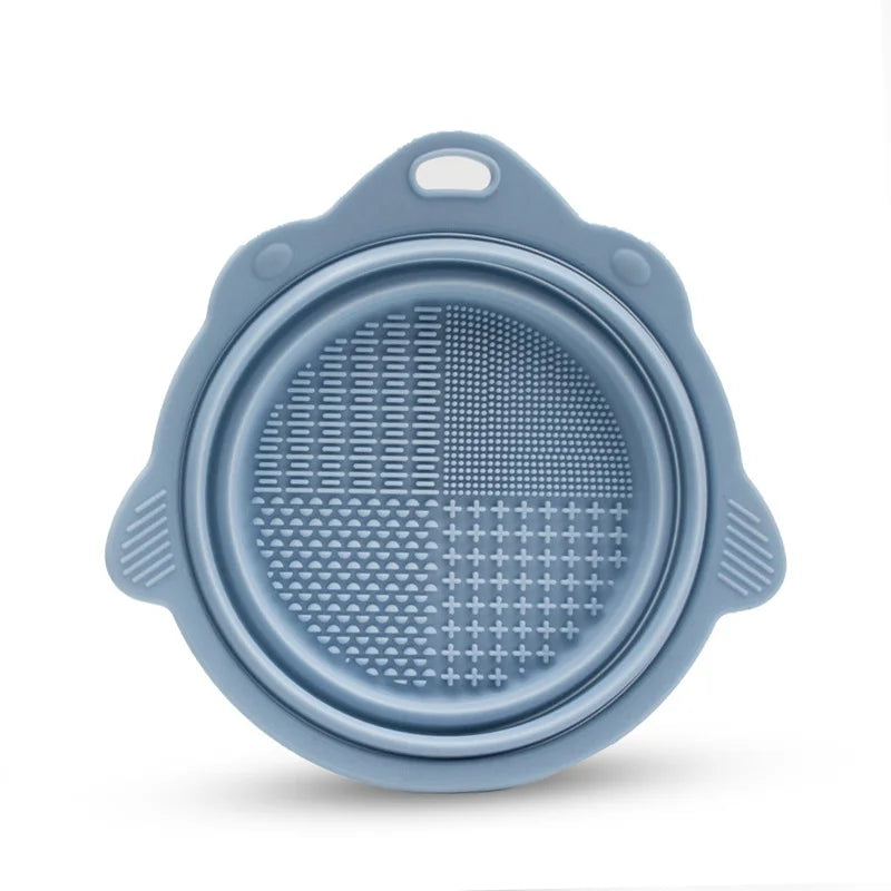 SALON FASHION Makeup Brush Cleaner Set – Silicone Cleaning Bowl & Brush Holder