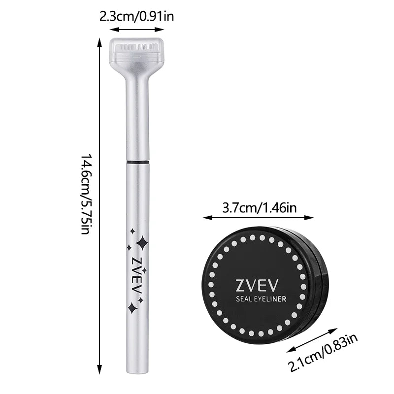 LuxuryGlow ZVEV 2-in-1 Lower Eyelash Stamp & Eyeliner – Waterproof & Sweatproof