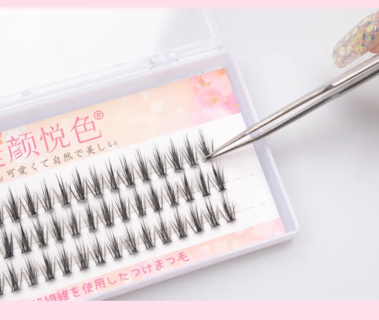 EYENGLE XMX DIY Cluster Eyelash Extensions – Natural Look, Heat-Bonded, Semi-Handmade