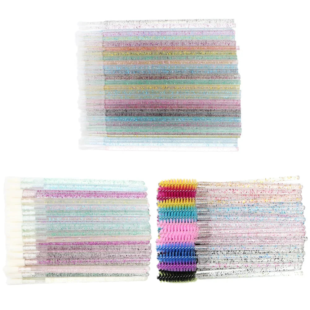 Juego de 200 pinceles desechables para rímel, labios, microcepillo, hisopo aplicador para extensiones de pestañas y cejas, herramientas de maquillaje.
