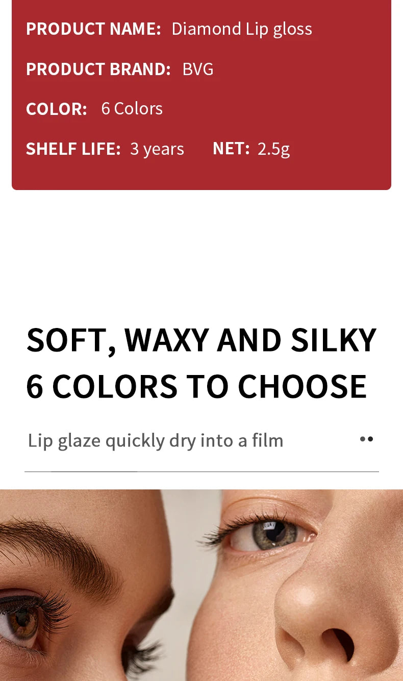 BVG Velvet Matte Lip Gloss – Long-Lasting, Waterproof & Non-Stick Color