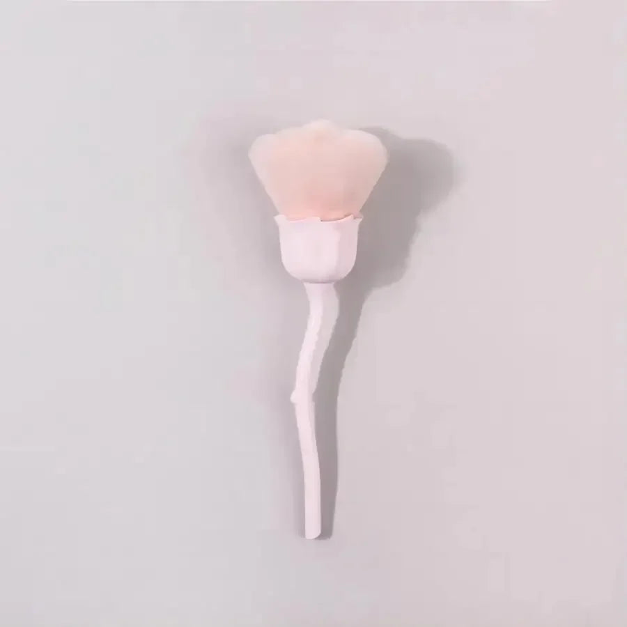 RUZOFO Black Rose Shaped Loose Powder Makeup Brush – Soft Face & Nail Dust Tool