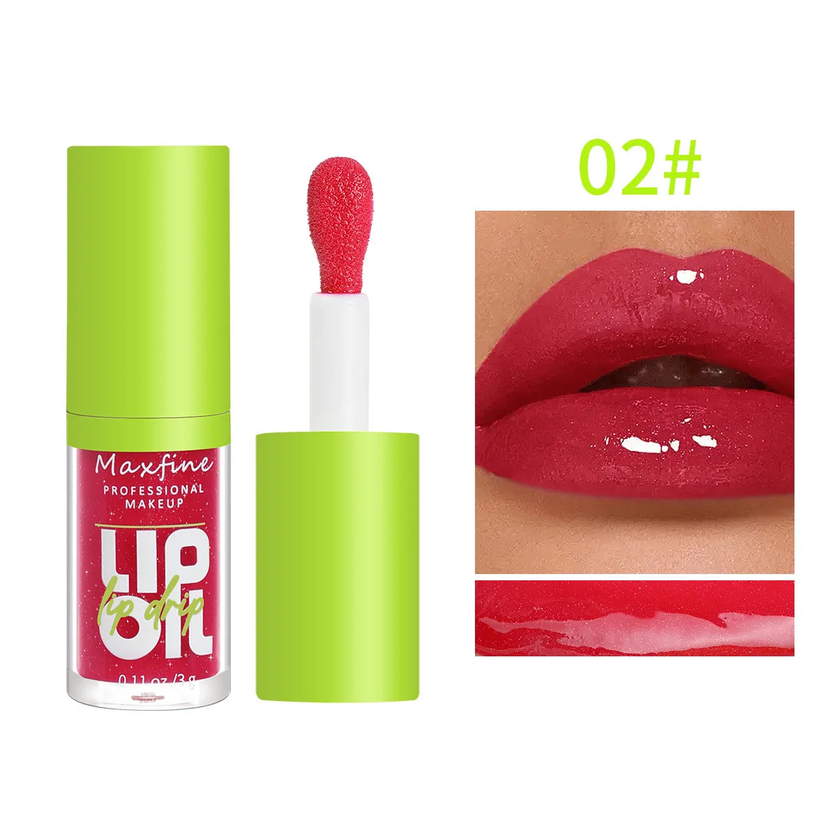 Brillo de labios resistente al agua MAXFINE: brillo hidratante, duradero y antiadherente.