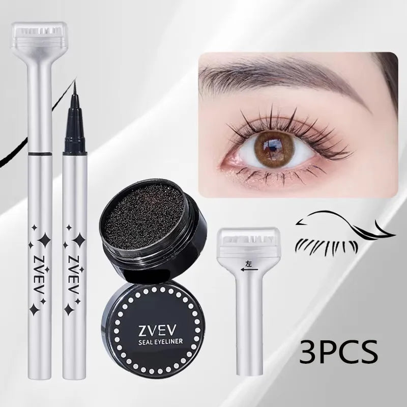 LuxuryGlow ZVEV 2-in-1 Lower Eyelash Stamp & Eyeliner – Waterproof & Sweatproof