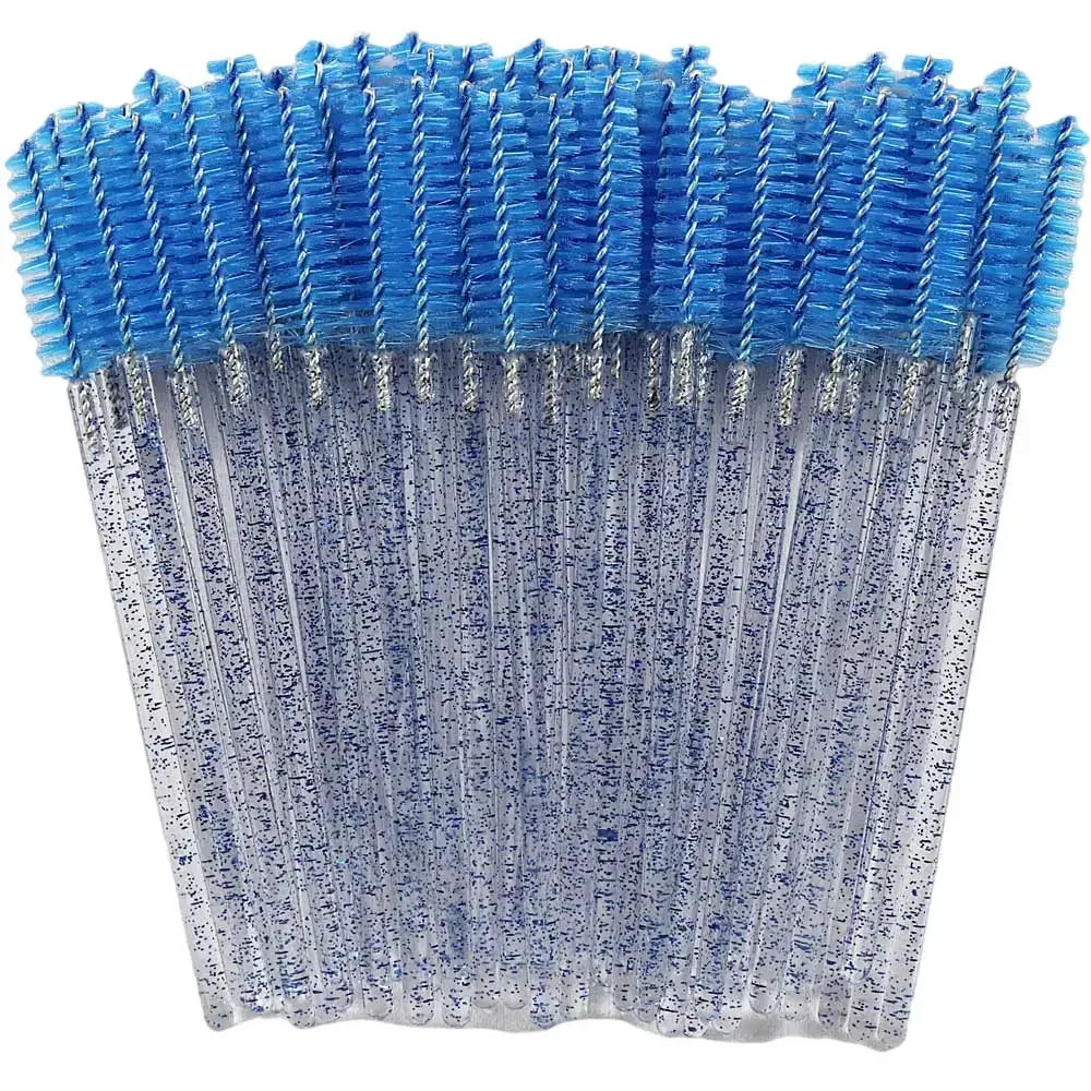 HUAZDS 50pcs Disposable Crystal Eyelash Brushes – Mascara Wands & Lash Combs