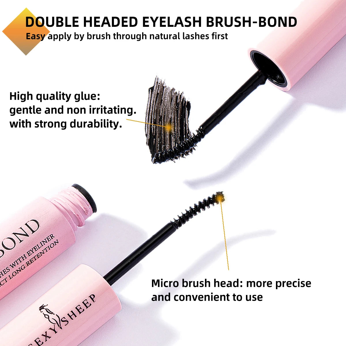 SEXYSHEEP DIY Eyelash Extension Kit with Glue, Remover, Lash Brush & Tweezers – Natural Cluster Lashes for Salon-Style Look at Home