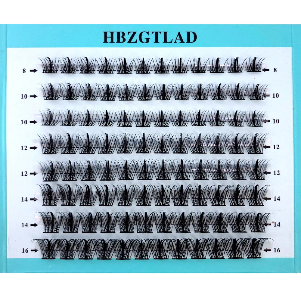 رموش صناعية من HBZGTLAD - تجعيدات على شكل حرف D، طول مختلط، مظهر طبيعي من HBZGTLAD