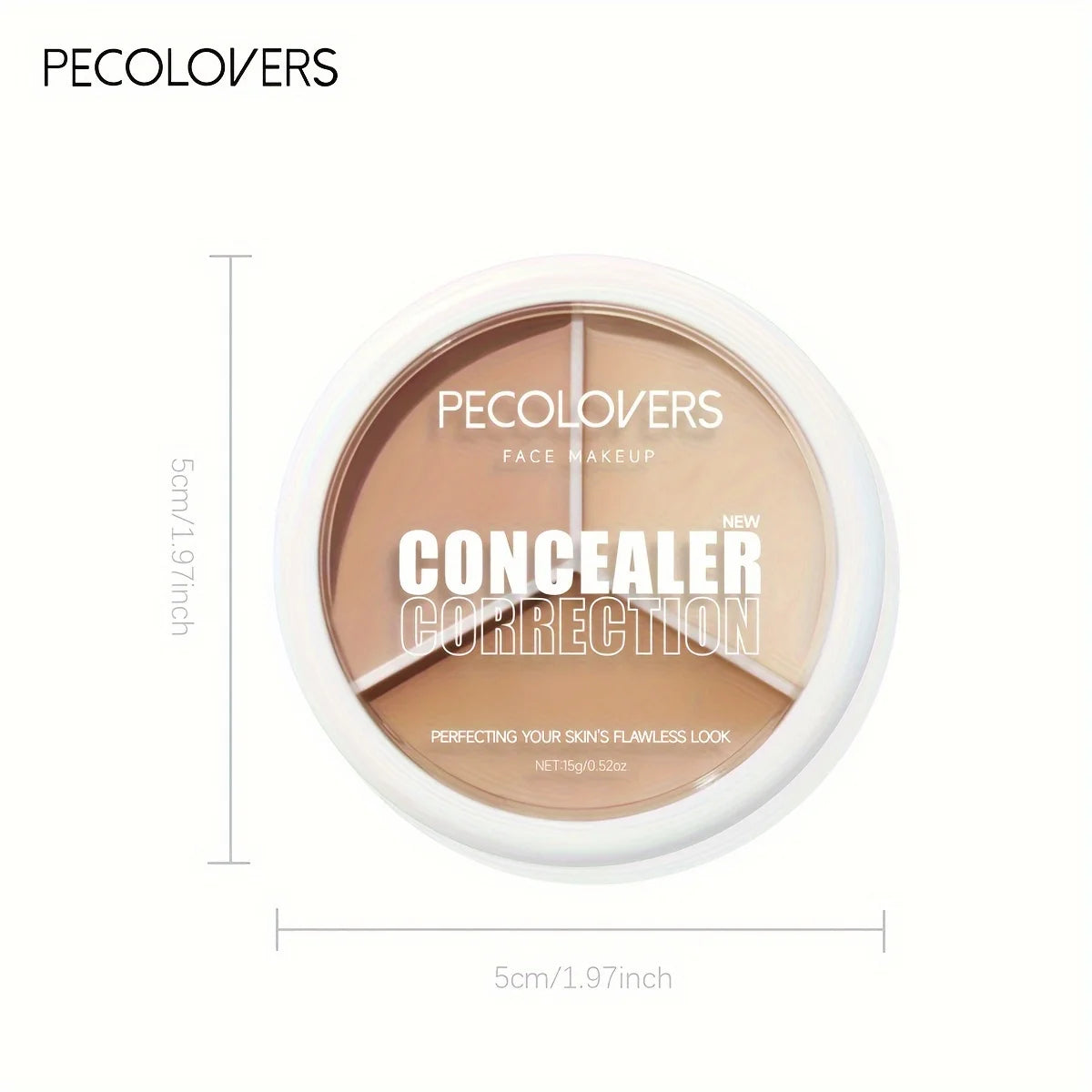 Paleta de correctores LuxuryGlow de cobertura total a prueba de agua: maquillaje hidratante y duradero para el acné, las ojeras y el contorno de ojos.