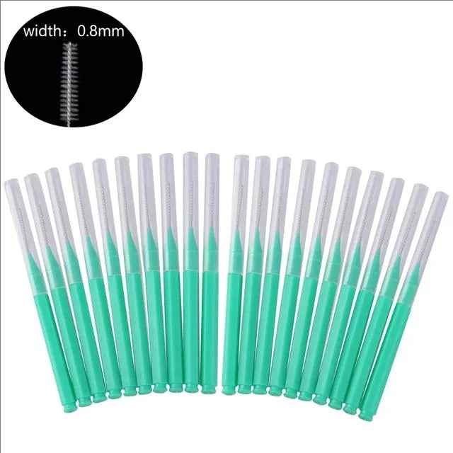 JPNPL 20 minicepillos para cejas y pestañas: aplicadores desechables, flexibles y multiusos
