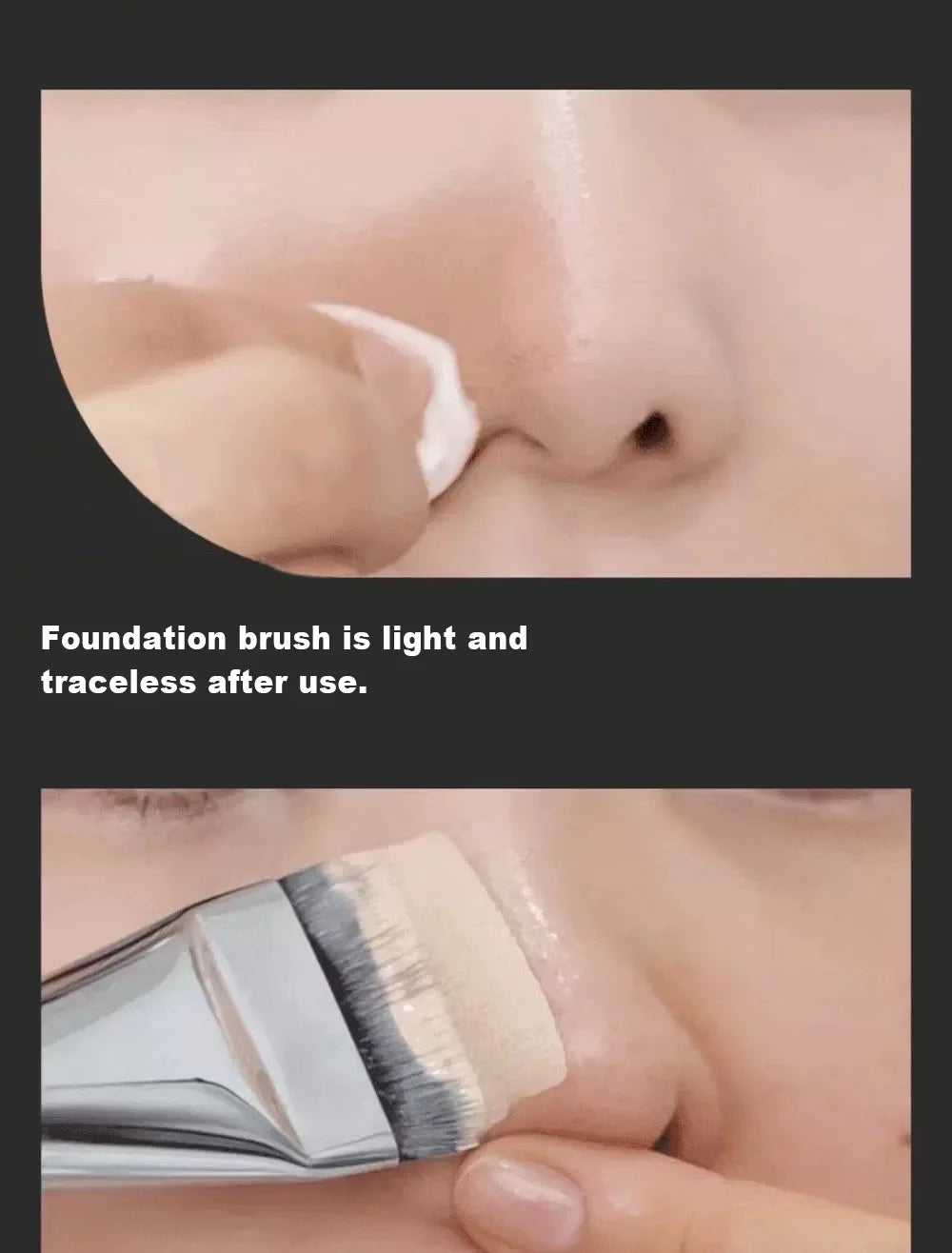 مجموعة فرشاة وملاعق مكياج من الفولاذ المقاوم للصدأ من LuxuryGlow - أداة خلط كريم الأساس والكريم