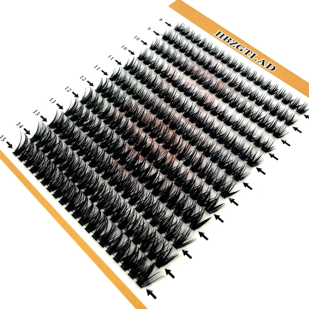 رموش HBZGTLAD D Curl Lash Clusters بمزيج 30D–100D - رموش صناعية ناعمة وطبيعية
