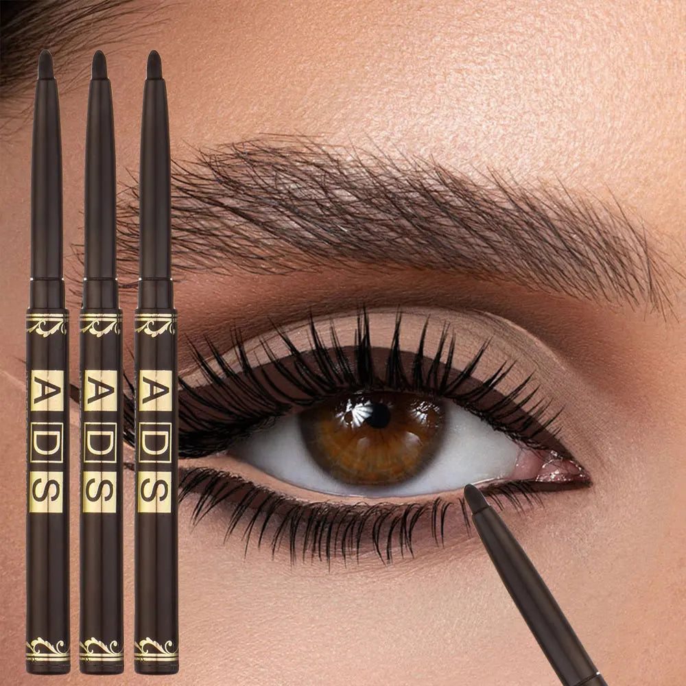 LuxuryGlow 3PCS Waterproof Black Eyeliner Pencils – Smudge-Proof, Long-Lasting & Bold Finish