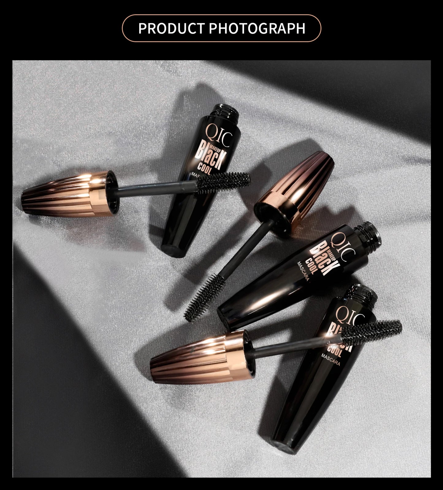 QIC 4D Waterproof Lash Mascara – Long-Lasting Curling & Thickening