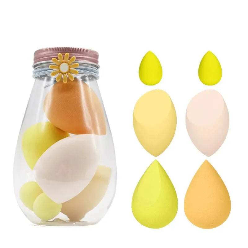 6-Pack Dual Use Makeup Sponges | Wet & Dry Water Drop Beauty Blender Puff