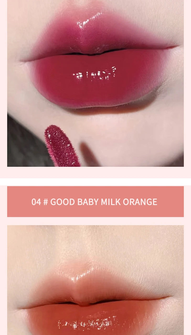 Laca de labios Crystal Gloss de HERORANGE: brillo cristalino, duradero y no pegajoso.