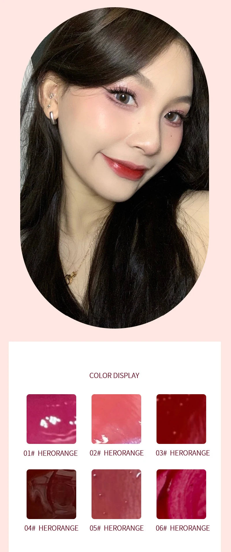Laca de labios HERORANGE efecto cristal: brillo de espejo, hidratante y antimanchas (7 g)