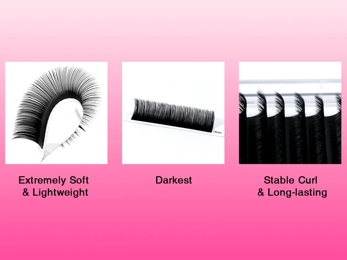 TDANCE Cashmere Classic Lash Extensions – Super Matte Black Individual Trays C60