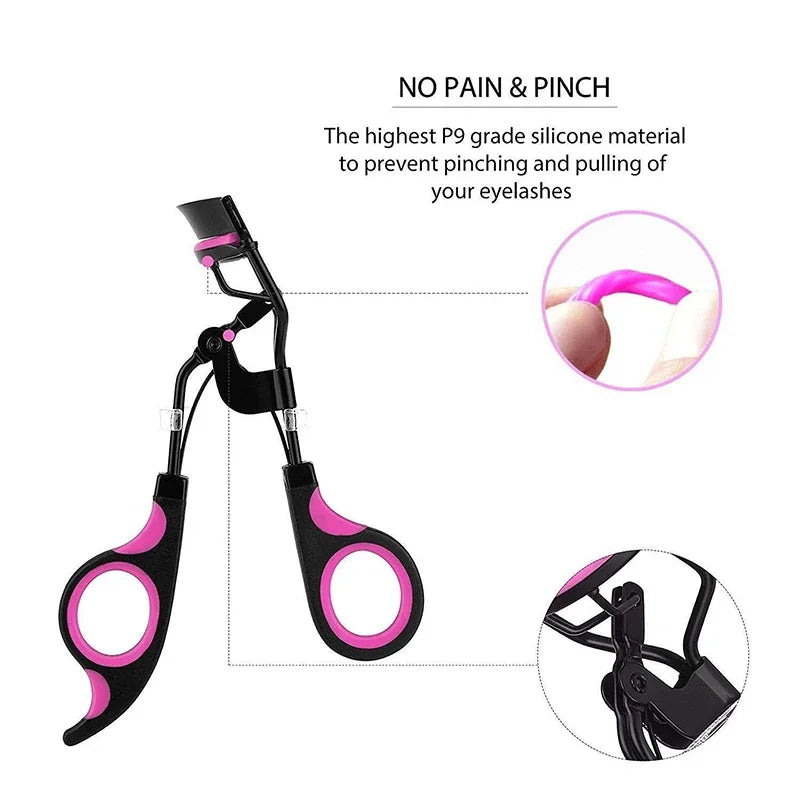 LuxuryGlow Professional Eyelash Curler with 10 Refill Pads – Long-Lasting Curl Tool