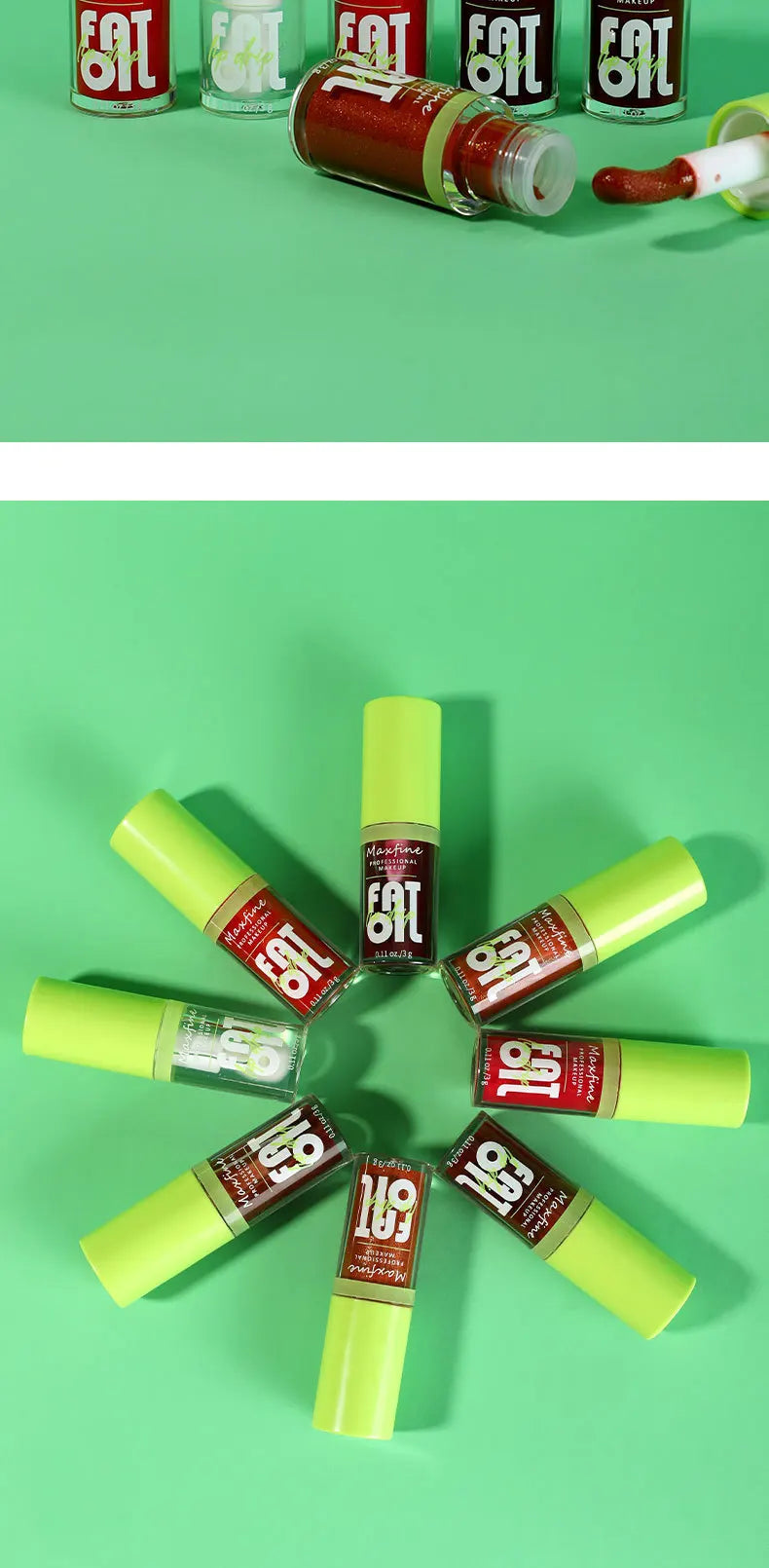 Brillo de labios resistente al agua MAXFINE: brillo hidratante, duradero y antiadherente.