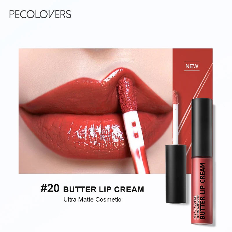 Labial líquido a prueba de agua LuxuryGlow: 21 tonos vibrantes con vitamina E y voluminizador de labios