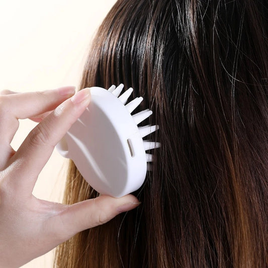 LUNCAY Silicone Scalp Massager Shampoo Brush – Soft Head Scrubber for Thick & Thin Hair