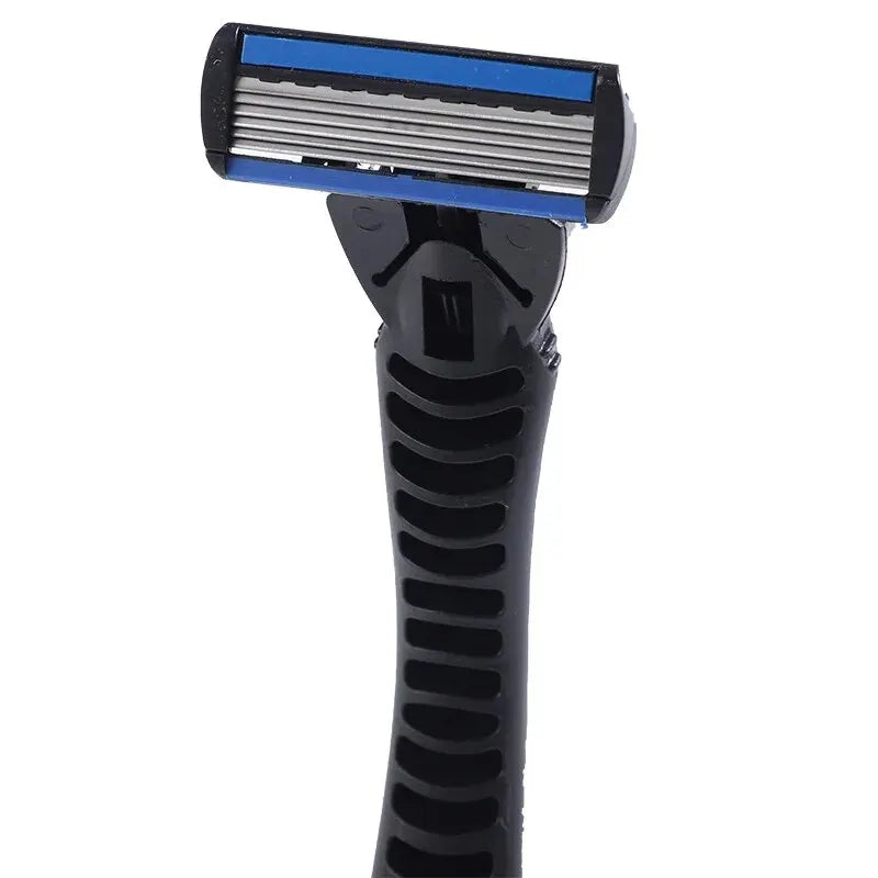 LuxuryGlow 6-Blade Manual Men’s Razor | Precision Shaving with Easy Blade Replacement