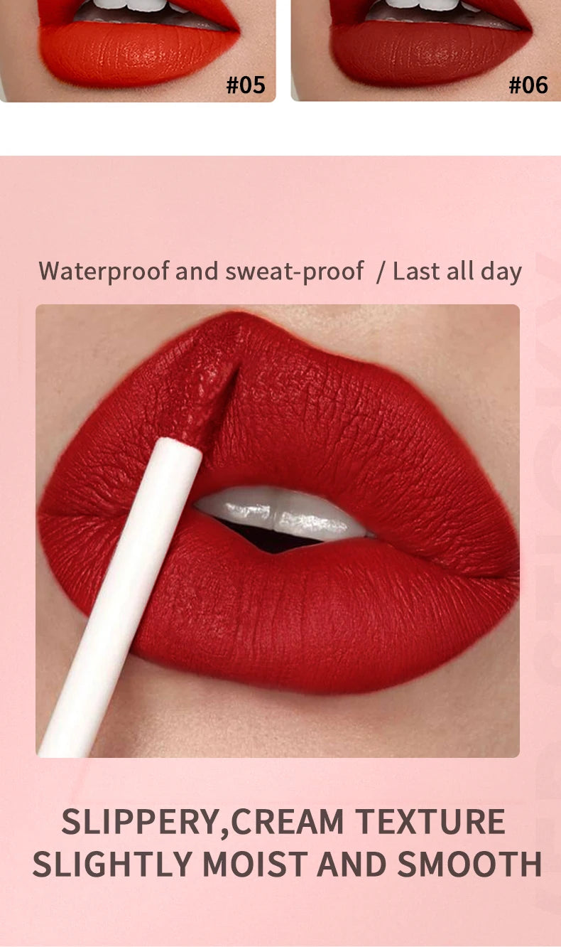 BVG Velvet Matte Lip Gloss – Long-Lasting, Waterproof & Non-Stick Color