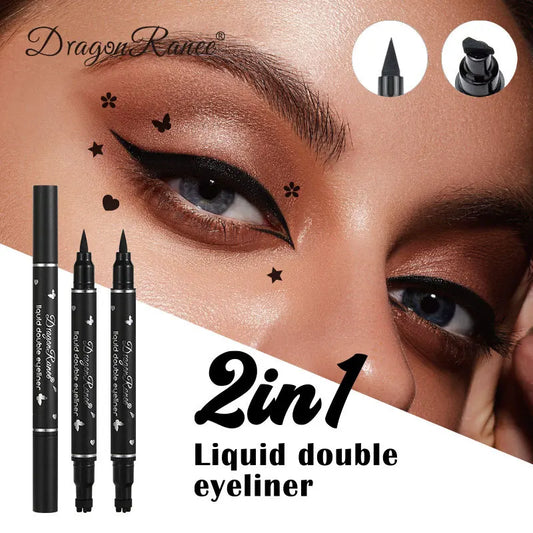Dragon Ranee Double-Head Eyeliner with Star Stamp – Waterproof & Smudge-Proof (2.5g)