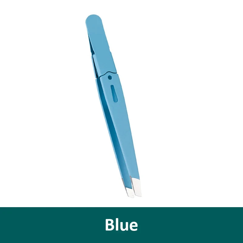 LuxuryGlow Stainless Steel Eyebrow Tweezer | Precision Slanted Tip Hair Remover Tool