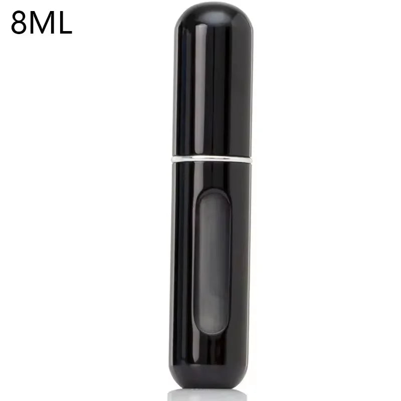 Atomizador de perfume portátil LuxuryGlow de 5 ml/8 ml: botella de viaje recargable con pulverizador para fragancias y alcohol