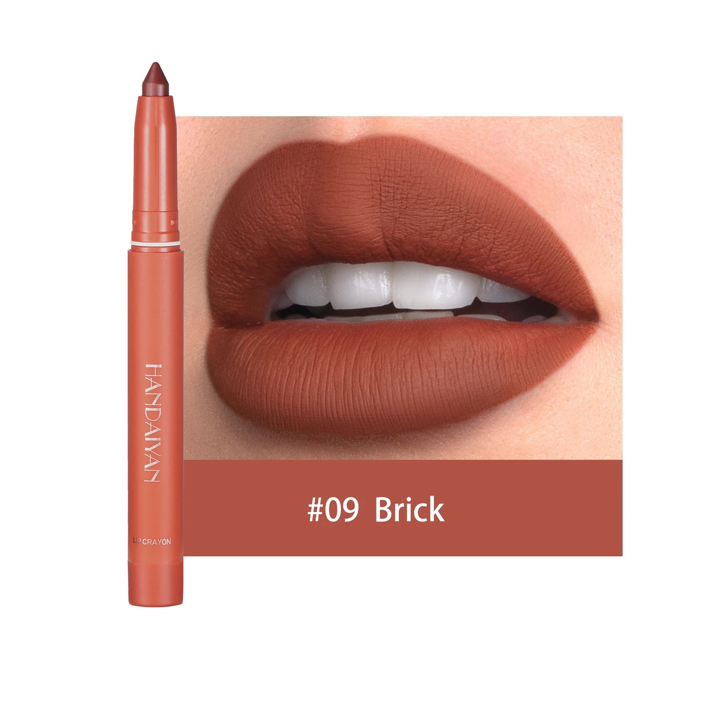 HANDAIYAN Matte Lipstick Pen with Built-In Sharpener – Fadeless & Non-Staining