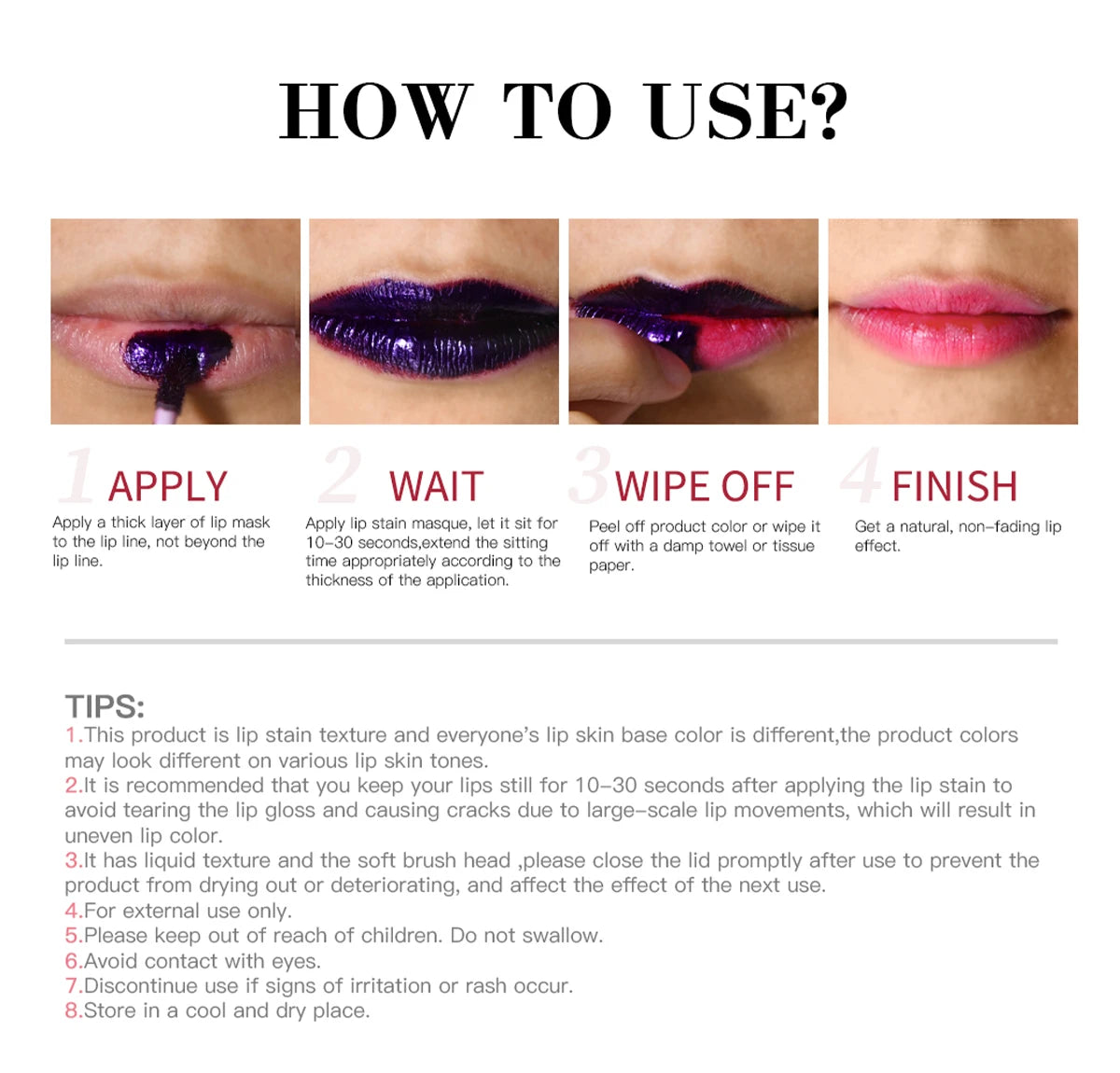 Brillo labial Peel & Stick de Lakerain: brillo duradero, resistente al agua, antiadherente y resistente a las transferencias.