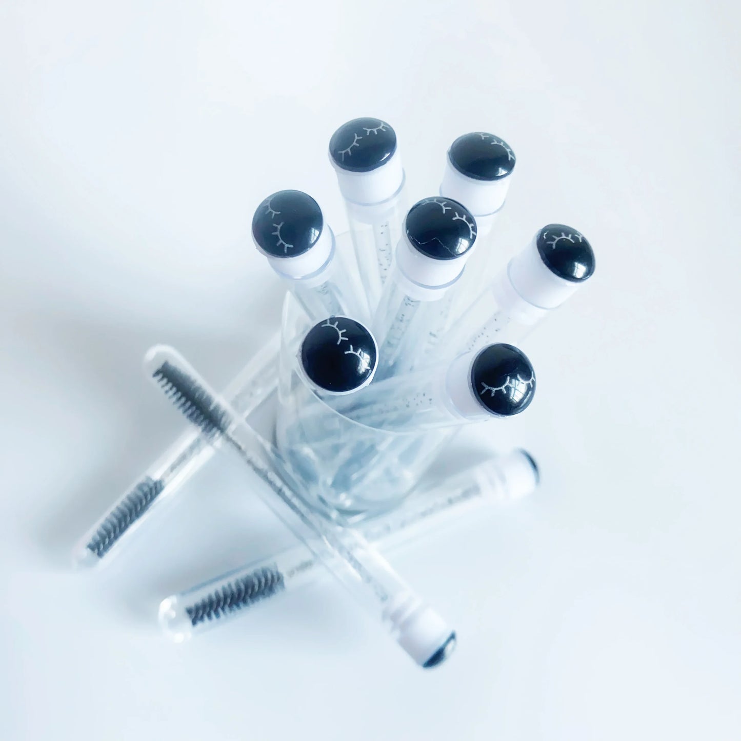 ZXZZS 50 Reusable Mascara Wands with Tubes – Lash & Brow Spoolie Set