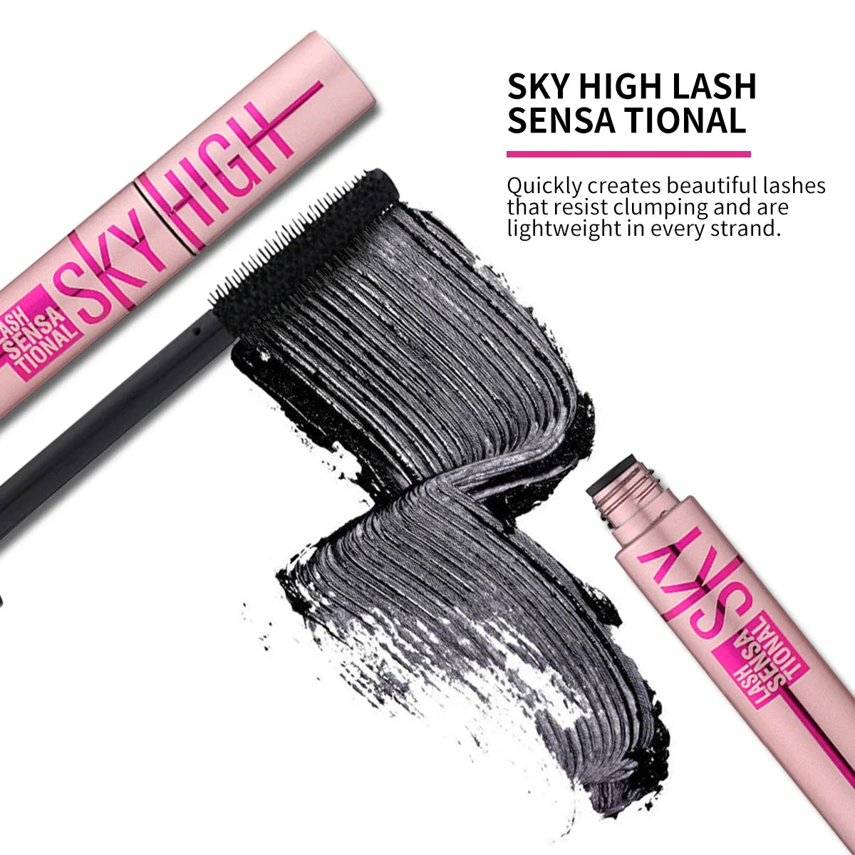 LIDORIA 4D Waterproof Lengthening Mascara – Thick, Curling & Smudge-Proof (10ml)
