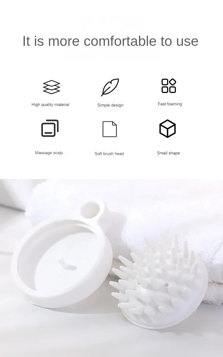 LUNCAY Silicone Scalp Massager Shampoo Brush – Soft Head Scrubber for Thick & Thin Hair
